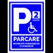 Semn cu doua locuri pentru parcare rezervata persoanelor cu handicap